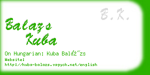 balazs kuba business card